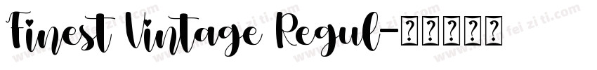 Finest Vintage Regul字体转换